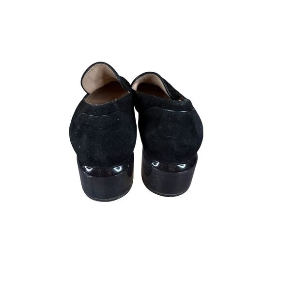 Stuart Weitzman Carmella Black Suede Block Heel Shoes Size 7 - Picture 6 of 9